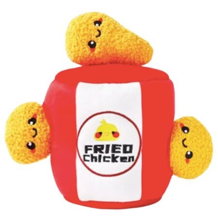 Peluche de fouille pour chien en forme de boite de nuggets