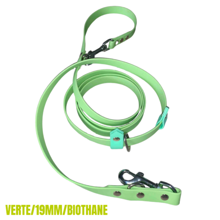 Laisse multipositions biothane chien